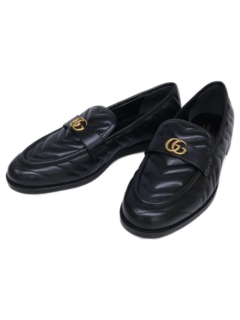 Gucci GG Marmont Leather Quilted Loafers